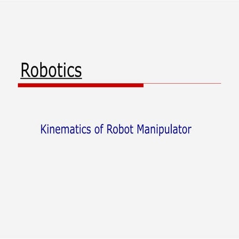 Chapter 2 Robot Kinematics Ppt