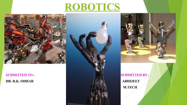 Basic of Robotics and application  