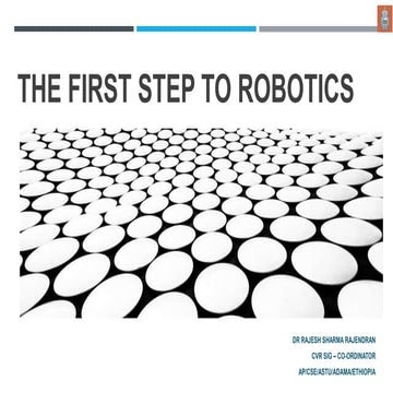 introduction to Robotics (the role of computer science)