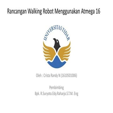 Walking Robot menggunakan Atmega 16