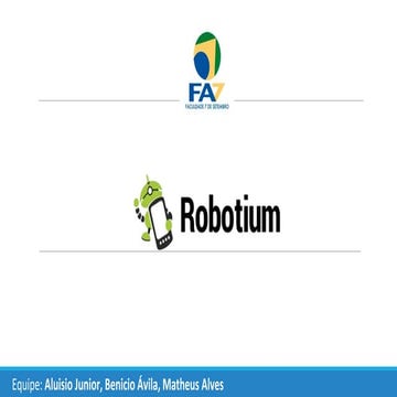 Framework de automação de teste Robotium