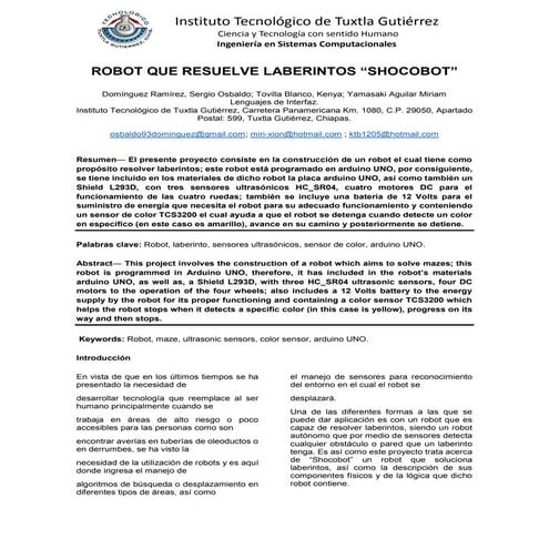 Robot Laberinto Shocobot