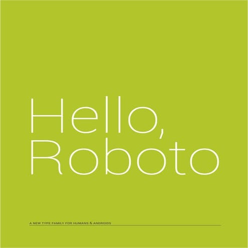 Roboto specimen book