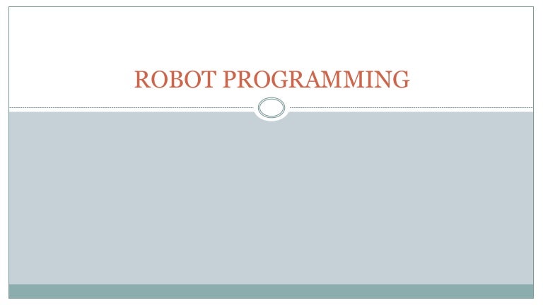 Robot Programming - 