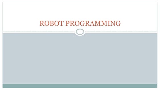 Unit IV.pptx Robot programming and Languages | PPT