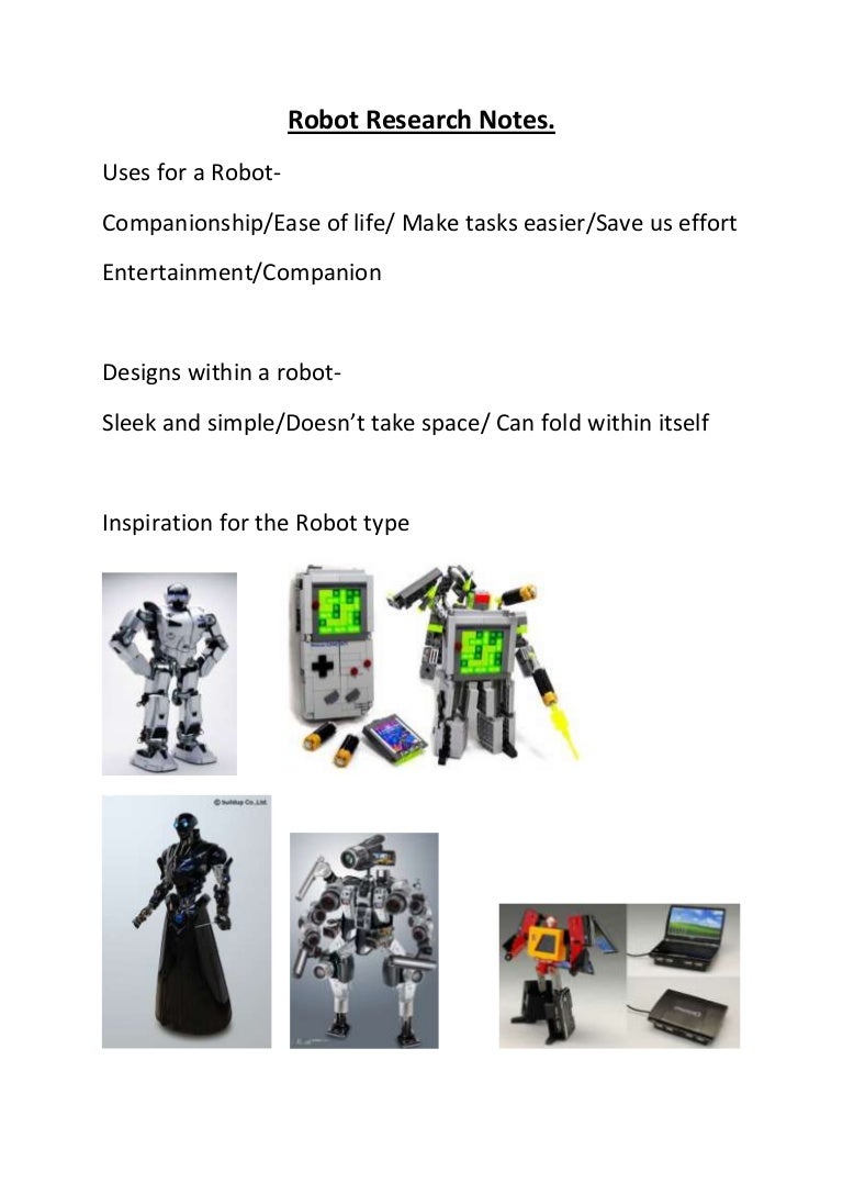 Robot research notes