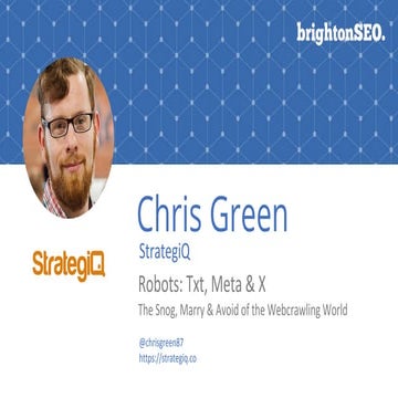 Robots: Txt, Meta & X - The Snog, Marry & Avoid of the Web Crawling World - B...