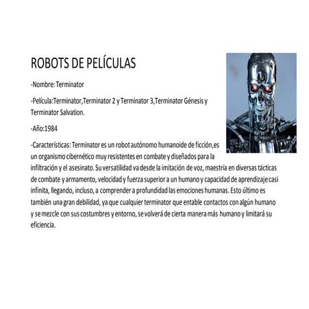 Robots de películas