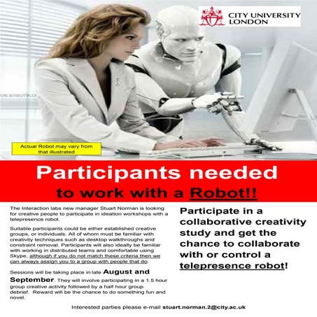 Robot study recruitment