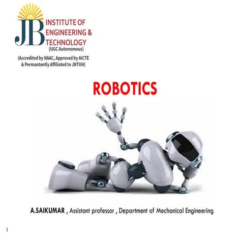 Robot unit 1 2022 about the robotics in the environment