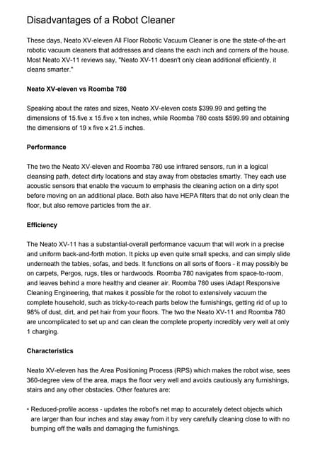 Disadvantages Of A Robot Cleaner PDF Free Download disadvantages-of-a-robot-cleaner-pdf-free-download