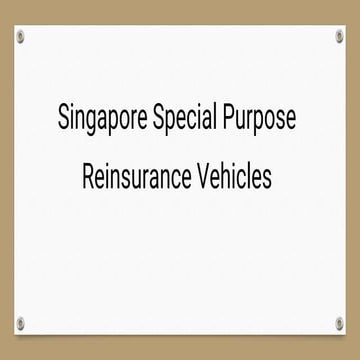Singapore Special Purpose Reinsurance Vehicles | PPTX