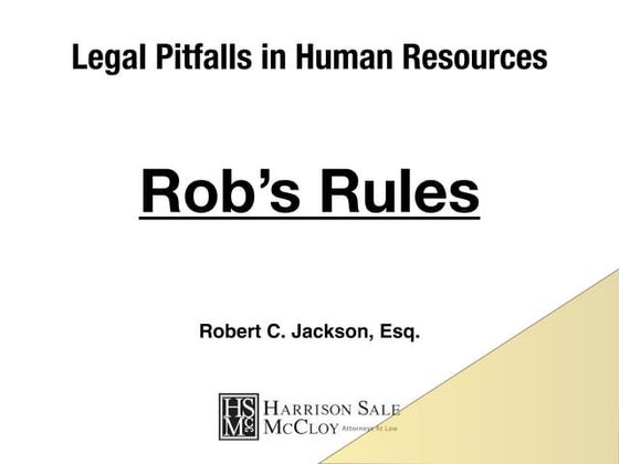 Rob Jackson presentations