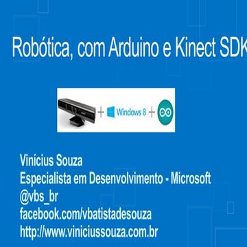 Robótica, com arduino e kinect sdk