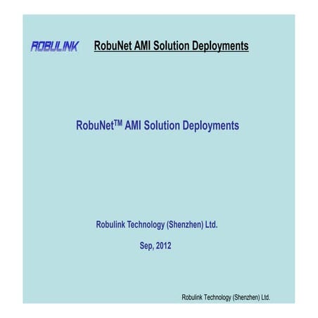 Robulink AMI System Real deployment