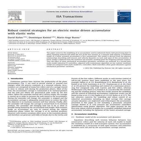 Robust control strategies for an electric motor driven accumulator with ...
