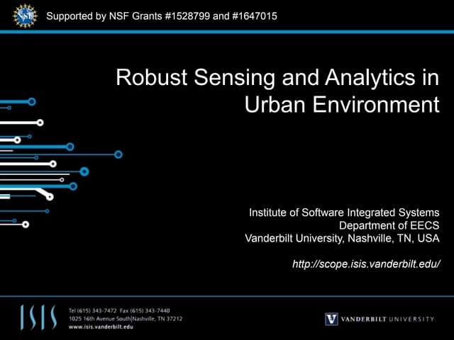 Robust Sensing and Analytics in Urban Environment