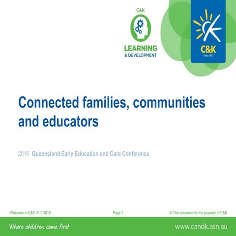 Connected families, communities and educators