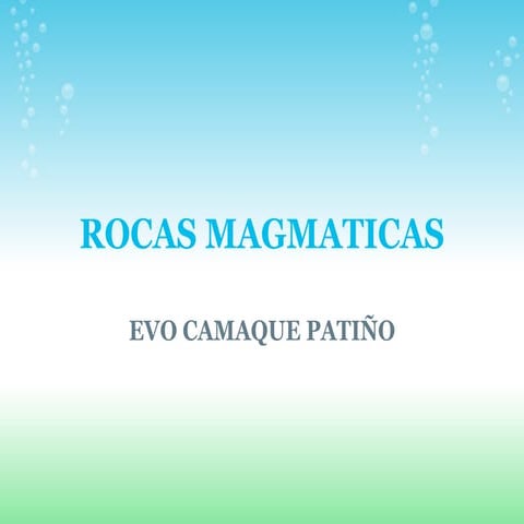 Rocas magmaticas