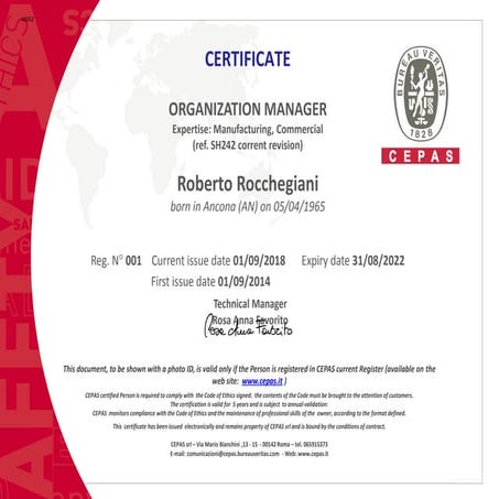 DRII CBCP Certificate | PDF