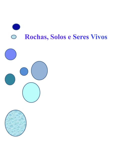 Rochas, solos e seres vivos 