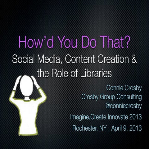 How'd You Do That? Social Media, Content Creation & the Role of Libraries