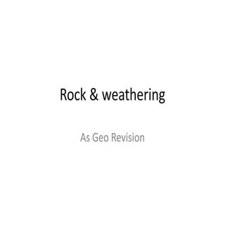 Rock and weathering booklet