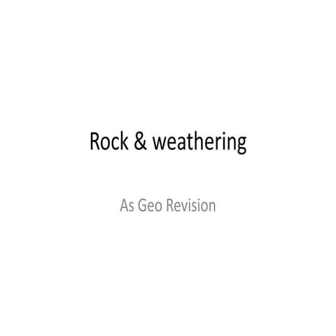 Rock and weathering booklet