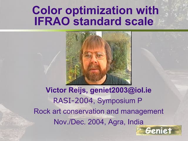 Rock art and IFRAO color card