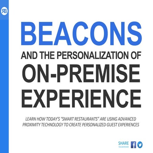 Beacon Technology for Restaurants - Personalizing the On-Premise Experience