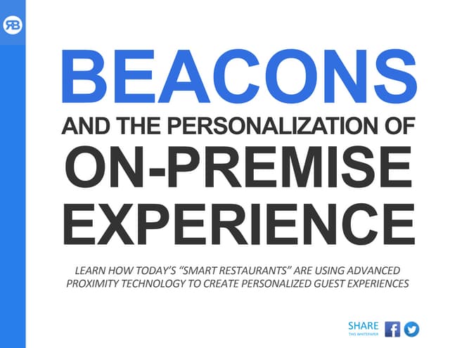 Beacon Technology for Restaurants - Personalizing the On-Premise Experience