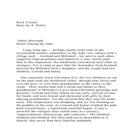 Rock Crystal         Story by A. Stifter Albert Bier.docx