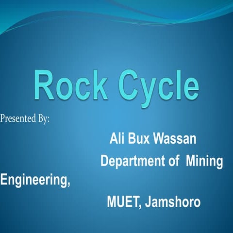 Rock cycle by -Ali Bux Wassan