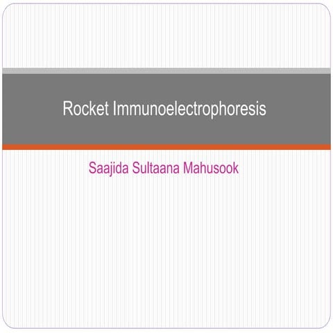 Rocket immunoelectrophoresis