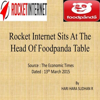Rocket internet sits at the head of...