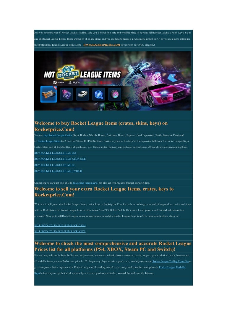 buy rocket league crates