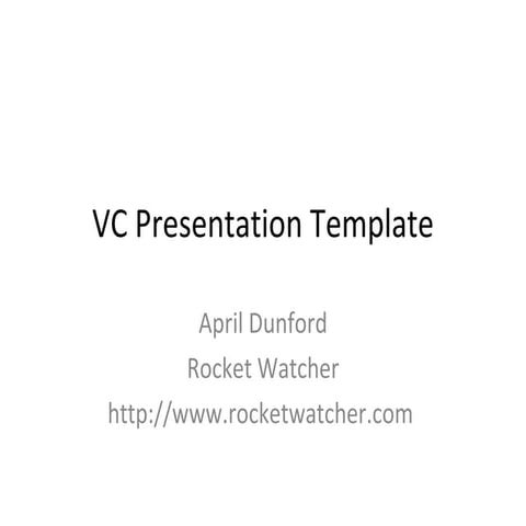 Rocket Watcher VC Fundraising Template
