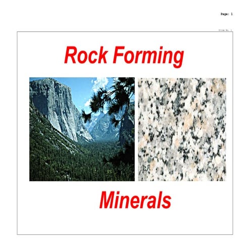 Rock forming minerals