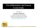 The Collaborative Law Process - A Case Study