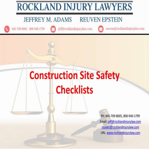Construction site safety checklist