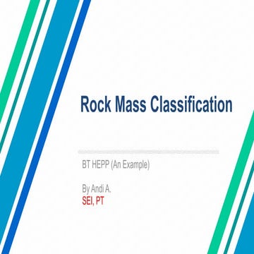 Rock Mass Classification