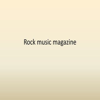 Rock music magazine