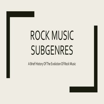 Rock music subgenres