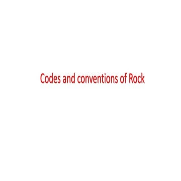 Rock music videos conventions