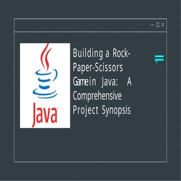Rock Paper Scissors game presentation in java | PPT