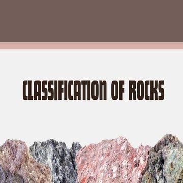 Different Classification of Rocks in the Planet