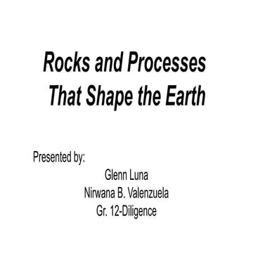 Powerpoint Slide on How Rocks are Formed