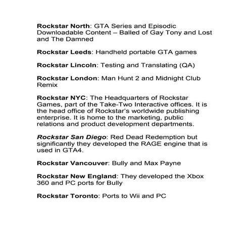Rockstar | PDF