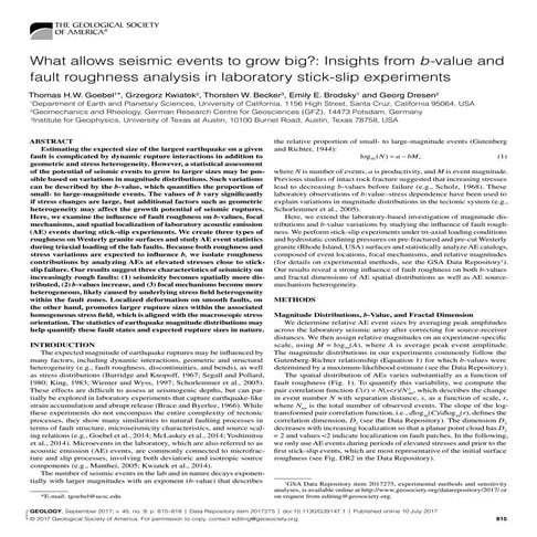 The Fractal Geometry of Faults and Faulting | PDF