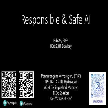 Responsible & Safe AI Systems at ACM India ROCS at IIT Bombay